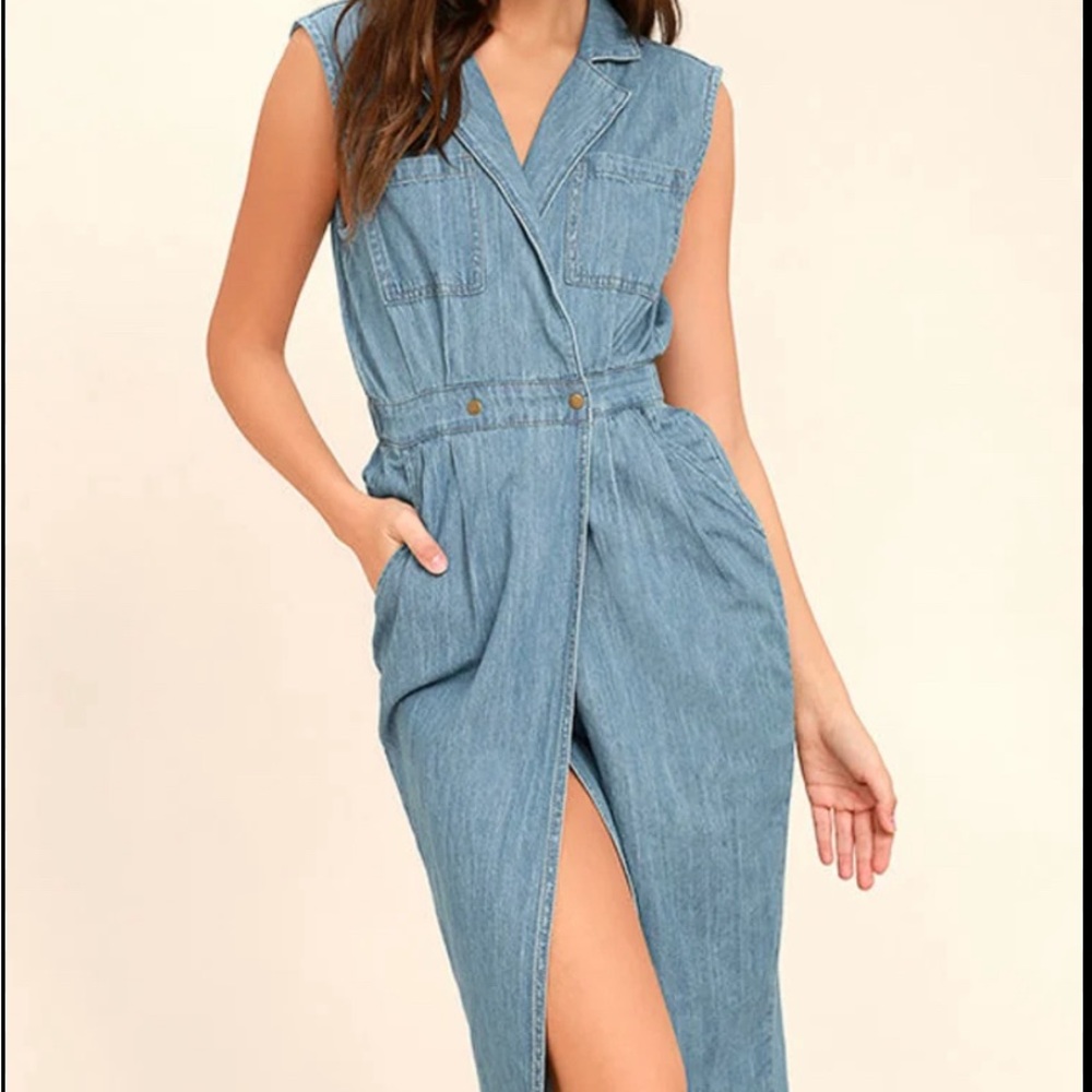 MPD small denim wrap dress